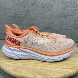 Hoka Clifton 8 Womens Size 8.5 B Cantaloupe Road Running Shoes Cushion Sneakers